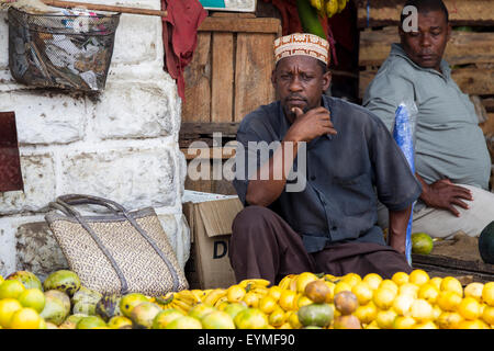 La Tanzanie, Zanzibar, Zanzibar City, centre historique Stone Town, marché Banque D'Images