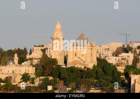 La vieille ville de Jérusalem, la montagne de Sion, Dormitio, Israël l'église Banque D'Images