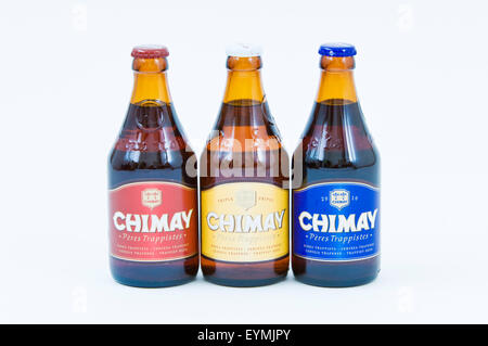 Disponible Abbaye Trappiste des bières de la brasserie de Chimay en Belgique Banque D'Images