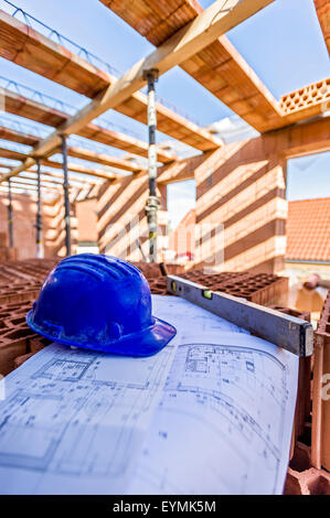 Site de construction de la maison de famille Banque D'Images