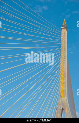 Rama VIII Bridge à Bangkok. Banque D'Images