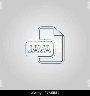 Développement Java file format icône plate Illustration de Vecteur
