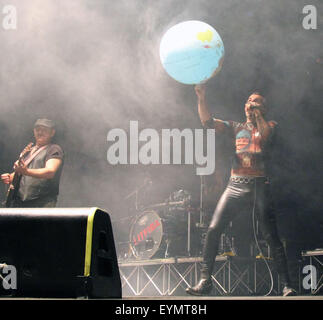 L'Italie, Majano : Piero Pel joue avec ses bandes Litfiba sur scène lors de ce concert à l'Majano festival le 31 juillet, 2015 à Udine, Italie Crédit : Andrea Spinelli/Alamy Live News Banque D'Images