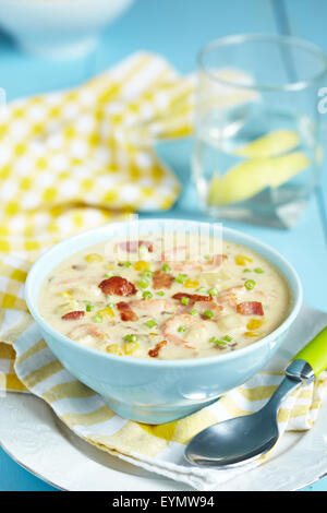 Avec des crevettes chaudrée Banque D'Images