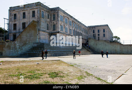 La cour de récréation à l'Alcatraz, San Francisco, USA Banque D'Images