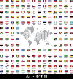 Tous les drapeaux du monde Illustration de Vecteur