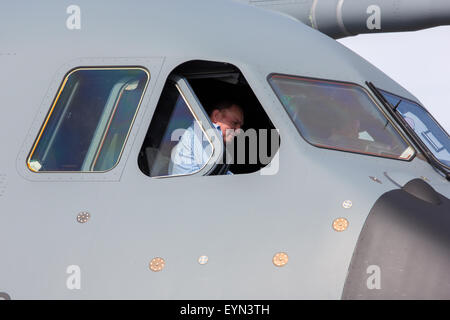 L'Airbus A400 Atlas au Royal International Air Tattoo à Fairford de la RAF. L'avion de transport de la RAF a été ouvert au public Banque D'Images