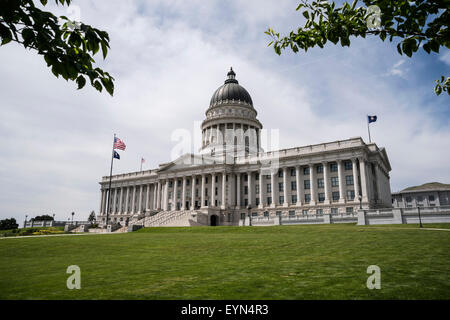 Vue panoramique de l'Utah State Capitol, Salt Lake City, capitale de l'Utah, USA Banque D'Images