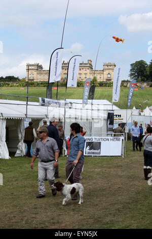 Leeds, UK. 1er août 2015. Les visiteurs de l'ACC (Association des propriétaires fonciers du pays) jeu juste à Harewood House près de Leeds, Angleterre. Crédit : David Handson/Alamy Live News Banque D'Images