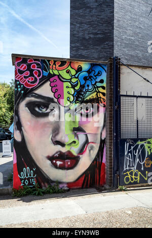 L'Art de rue en rue Hanbury East London Banque D'Images