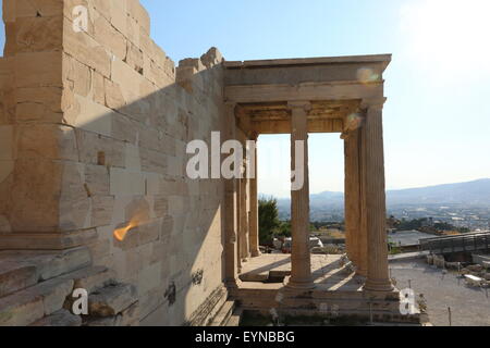 Erechtheion Acropole, Athènes Grèce en monuments Banque D'Images