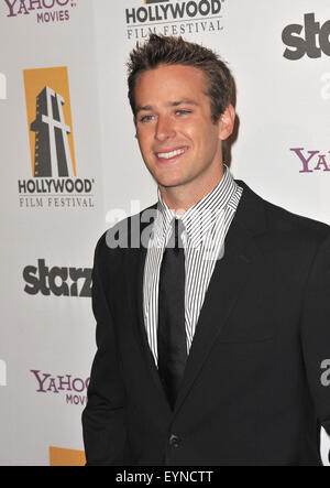 LOS ANGELES, CA - 25 octobre 2010 : Armie Hammer à la 14e édition du Gala des Prix d'Hollywood au Beverly Hilton Hotel. Banque D'Images