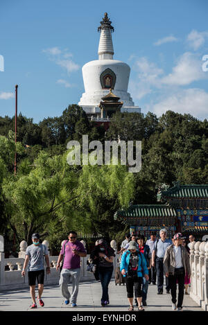 Le Parc Beihai en été, Beijing Banque D'Images