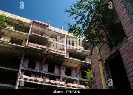 La guerre civile de 1992-1995 a détruit des bâtiments, Sarajevo, Bosnie et Erzegovina Banque D'Images