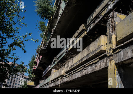 La guerre civile de 1992-1995 a détruit des bâtiments, Sarajevo, Bosnie et Erzegovina Banque D'Images