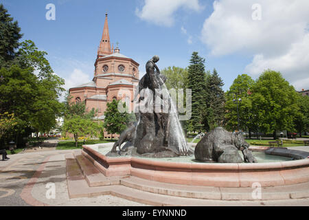 Le déluge Fontaine dans Kazimierz Wielki Park à Bydgoszcz, Pologne, conçu par Ferdinand Lepcke (1866-1909), érigée en 1904, Ch Banque D'Images