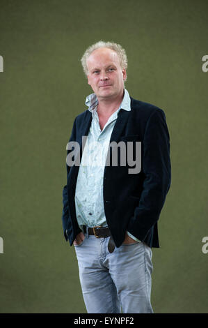 Poète et écrivain, Patrick McGuinness, apparaissant à l'Edinburgh International Book Festival. Banque D'Images