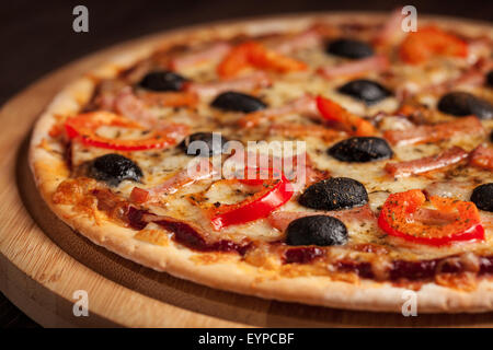 Pizza jambon Banque D'Images