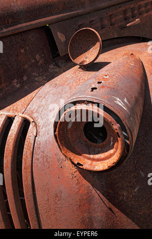 Détail de l'ancien camion sur le site Homestead Kestner au lac Quinault dans le parc national Olympic Banque D'Images