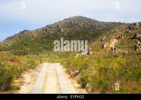 Un sentier de promenade à travers le Parc National de l'île de Fitzroy Banque D'Images