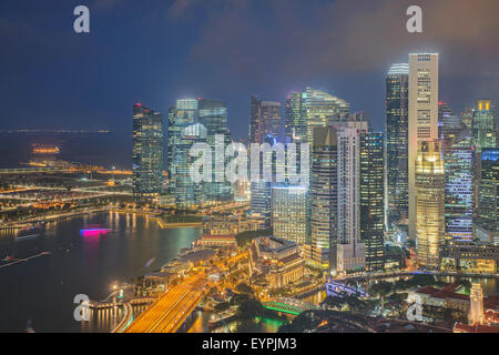 Quartier financier et de business à Singapour Banque D'Images