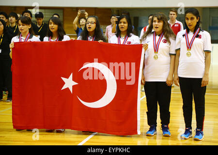 Centre sportif général Adachi, Tokyo, Japon. 2 Août, 2015. Groupe de l'équipe de la Turquie, le 2 août 2015 - Japon 2015 : Goalball Goalball Championnats Para Soirée de remise des prix au centre sportif général Adachi, Tokyo, Japon. © Ito Shingo/AFLO SPORT/Alamy Live News Banque D'Images