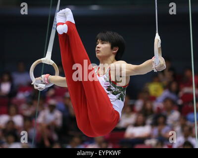 Hiroshima, Japon. 2 Août, 2015. Yusuke Tanaka (JPN) Gymnastique Artistique : La 6e Championnats asiatiques de bagues Hommes Appareil à Hiroshima, Japon . Credit : Sho Tamura/AFLO SPORT/Alamy Live News Banque D'Images