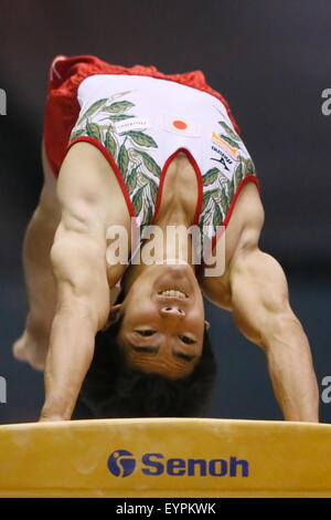 Hiroshima, Japon. 2 Août, 2015. Shirai Kenzo (JPN) Gymnastique Artistique : La 6e Championnats asiatiques engins Saut Hommes à Hiroshima, Japon . Credit : Sho Tamura/AFLO SPORT/Alamy Live News Banque D'Images