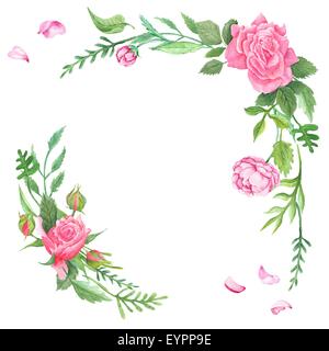 La main élégante shabby chic et romantique de vignettes pour les cartes d'invitation de mariage de l'événement Banque D'Images