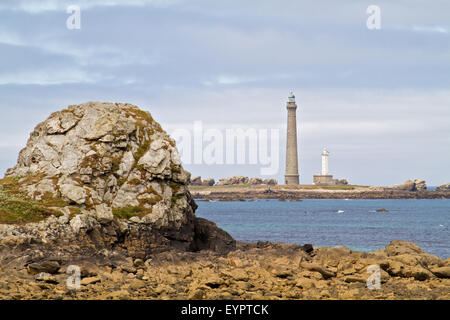 Phare de l'Ile Vierge - phares en Finistère, Bretagne, France Banque D'Images