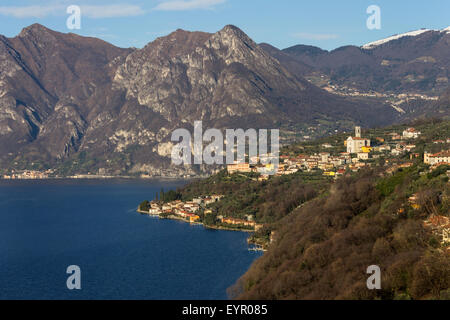 L'Italie, la Lombardie, le lac d'Iseo, Monte Isola Banque D'Images