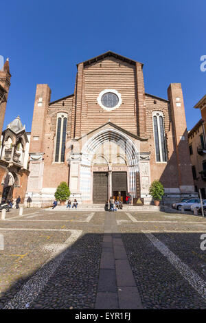 Italie, Vénétie, Vérone, l'église Sant'Anastasia Banque D'Images