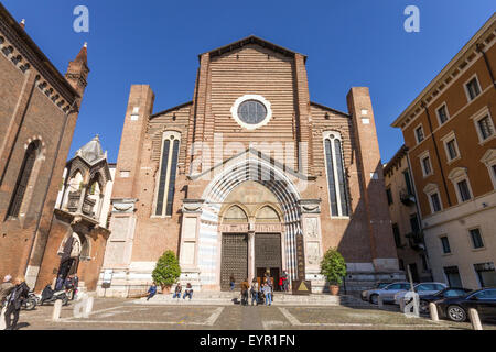 Italie, Vénétie, Vérone, l'église Sant'Anastasia Banque D'Images