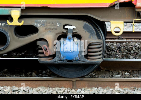 Freightliner avec roue de train roulements SKF, UK Banque D'Images