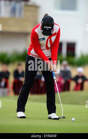 Turnberry, Ecosse. 09Th Aug 2015. Ricoh Womens British Open Golf Day 4, final round. Lydia Ko putt finale du tournoi : Action Crédit Plus Sport/Alamy Live News Banque D'Images