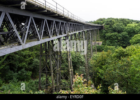 L'Meldon Viaduct sur la façon de granit, près de Okehampton Devon Dartmoor UK Banque D'Images