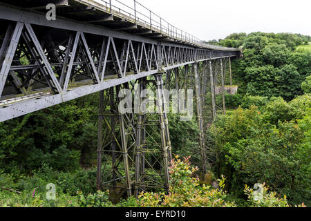 L'Meldon Viaduct sur la façon de granit, près de Okehampton Devon Dartmoor UK Banque D'Images