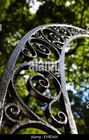 Au-dessus d'une porte du parc de la ferronnerie Banque D'Images