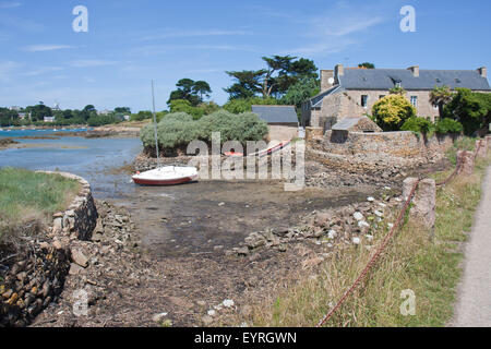 Friendly côte de l'Ile de Brehet dans Brttany, France Banque D'Images