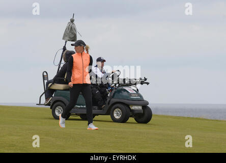 Turnberry, Ecosse. 09Th Aug 2015. Ricoh Womens British Open Golf tour final le jour 4. Suzann Pettersen sur la 9ème Action Crédit : fairway Plus Sport/Alamy Live News Banque D'Images