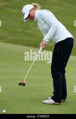 Turnberry, Ecosse. 09Th Aug 2015. Ricoh Womens British Open Golf tour final le jour 4. Nanna Koerstz Madsen putts sur le 16e : Action Crédit Plus Sport/Alamy Live News Banque D'Images