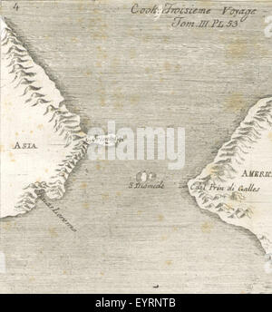 Image tirée de la page 115 de 'Viaggio dal Mare Atlantico'. La photographie montre une carte de ce carnet de voyage, représentant probablement le voyage de l'océan Atlantique à travers les régions explorées, avec des détails géographiques spécifiques. Banque D'Images