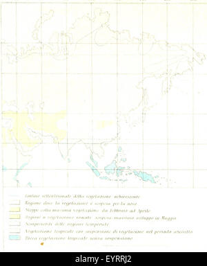 Une image de la page 1351 de 'la Terra, trattato popolare', montrant une carte de ce traité populaire sur la Terre, se concentrant peut-être sur des caractéristiques géographiques ou environnementales, offrant un aperçu du paysage naturel de la Terre. Banque D'Images