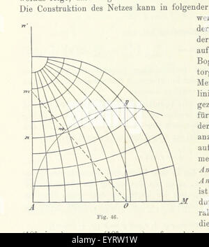 Landkartenprojektionen Lehrbuch der image prise à partir de la page 158 de "Lehrbuch der Landkartenprojektionen» Banque D'Images