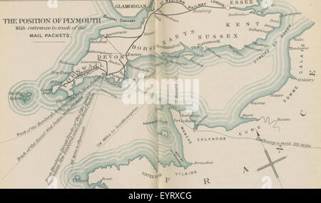 La carte '.' extraites de Flickr ID 11167321345 Image prise à partir de la page 18 de "English Channel Ports et Banque D'Images