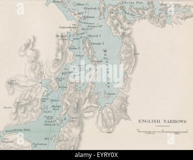 Cette image, tirée de la page 185 de 'A voyage in the Sunbeam', illustre la vie à bord du yacht Sunbeam au cours de son voyage d'une année, capturant des scènes de la vie quotidienne et des environs du navire en mer. Banque D'Images