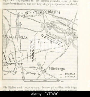 Une image de 'Kriget mot Danmark 1675-1679', représentant une carte historique et un portrait liés à la guerre entre le Danemark et la Suède à la fin du XVIIe siècle. Banque D'Images