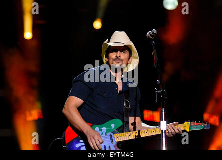 Brad Paisley se produiront au Festival de musique CMA à Nashville, au Tennessee Banque D'Images