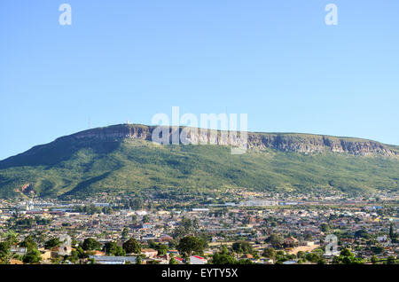 Vue aérienne de la ville de Lubango, Angola Banque D'Images