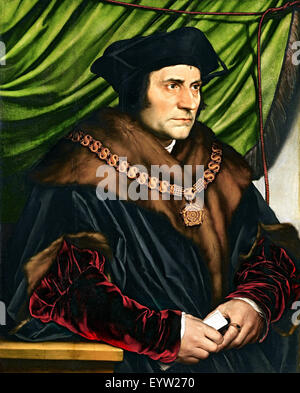 Hans Holbein le Jeune - Sir Thomas More 1527 Huile sur panneau. Frick Collection, New York City, USA. Banque D'Images